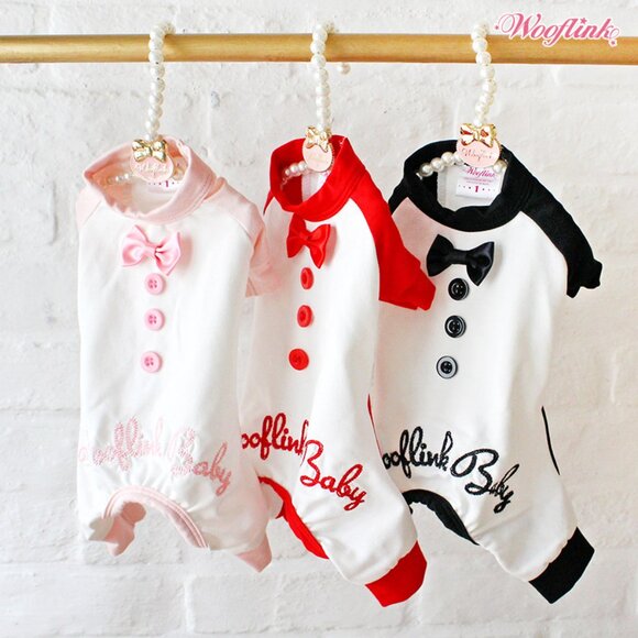 Wooflink Baby Pjs in Pink & White - Size 6 - Picture 2 of 5